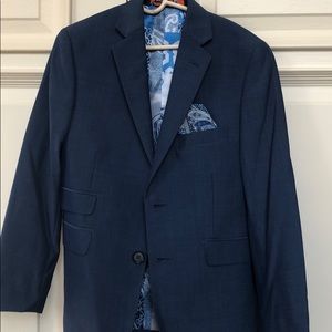 Boys Talia size 10 blue blazer with pocket square